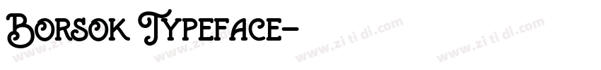 Borsok Typeface字体转换